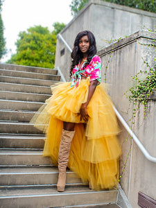 High Low Layered Skirt