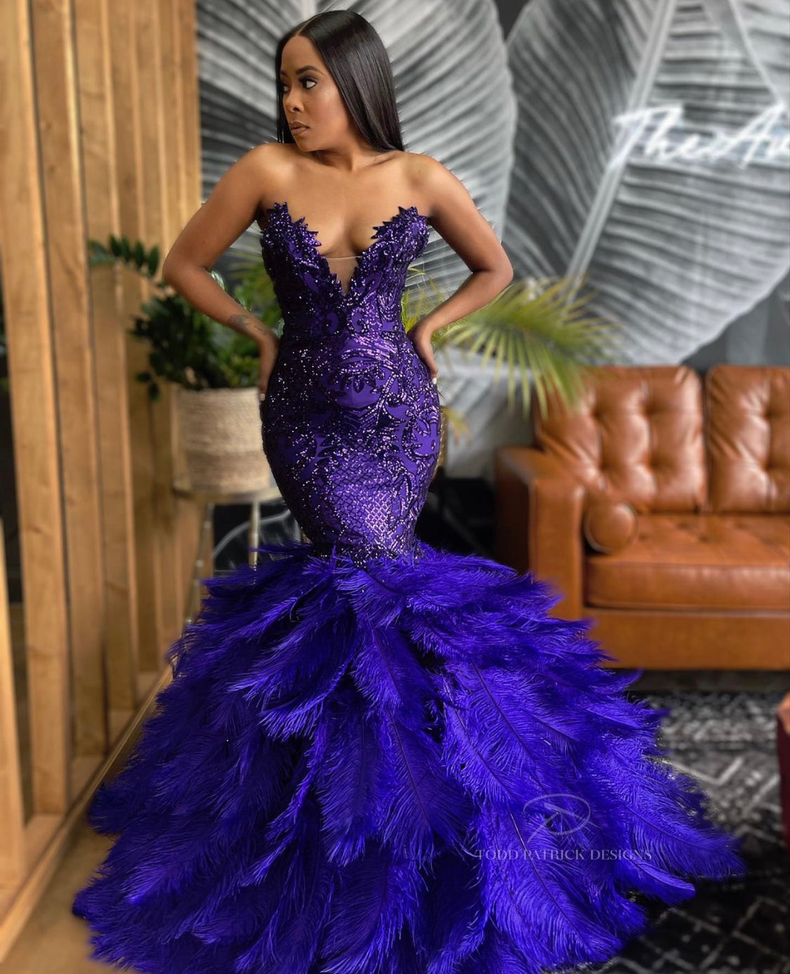 Feather Dress Todd Patrick Designs Feather Dress Todd Patrick Designs